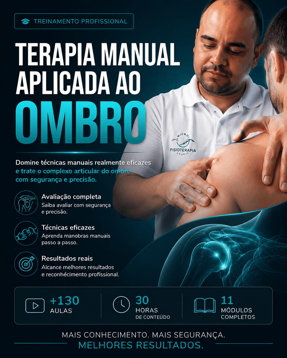 Capa do treinamento Terapia Manual Aplicada ao Ombro